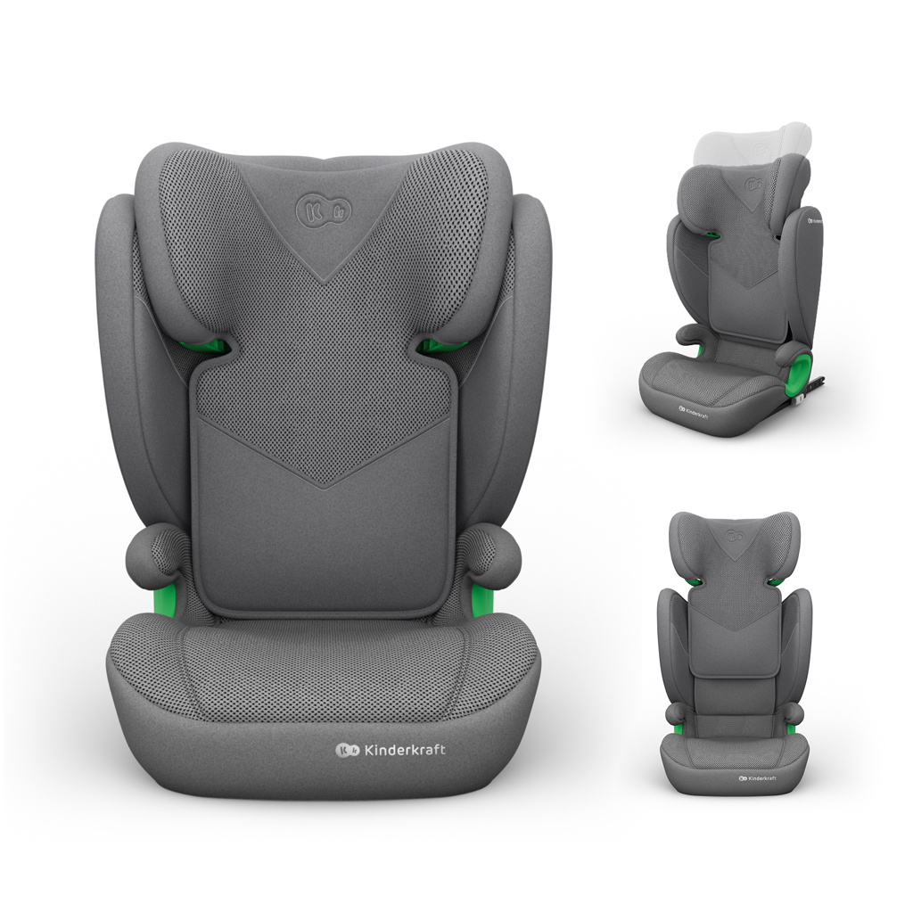 Kinderkraft Junior Fix 2 Plus i-Size Isofix 100-150cm, Grey