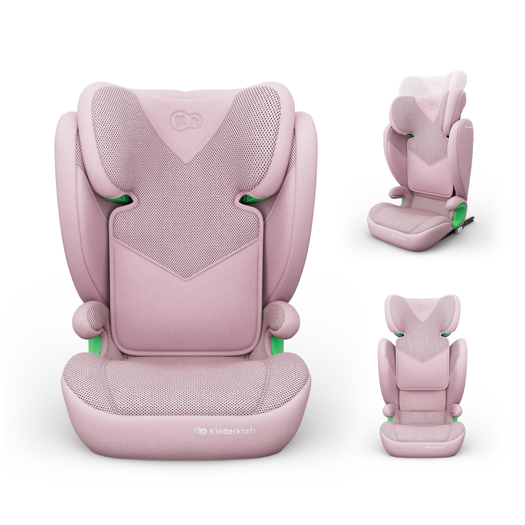 Kinderkraft Junior Fix 2 Plus i-Size Isofix 100-150cm, Pink