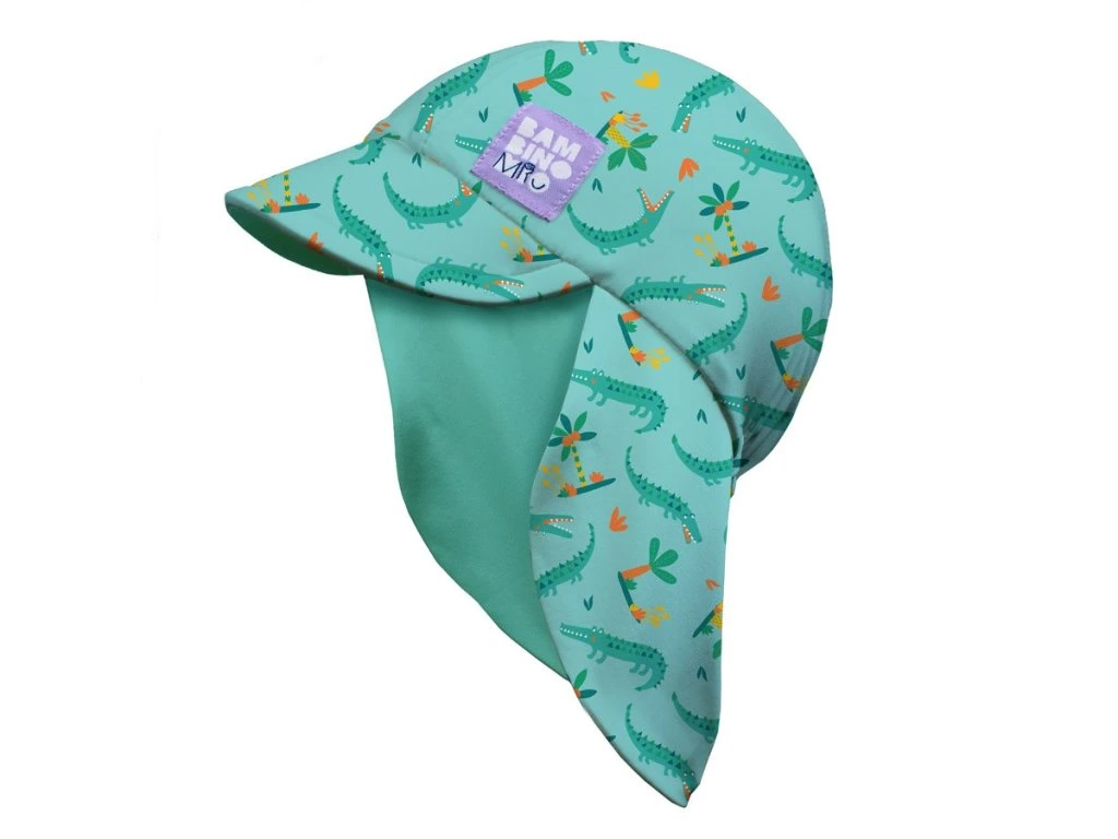 Bambino Mio UV-szűrős kétoldalas sapka UPF40+, S/M (0-1év), Crafty Croc