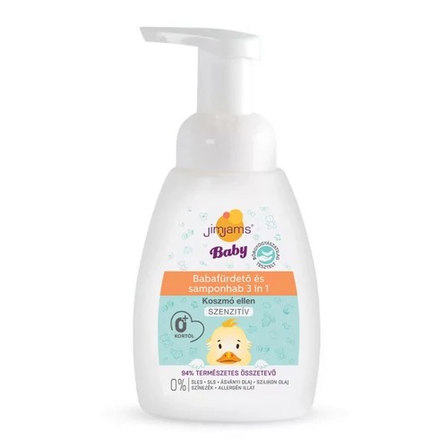 JimJams Baby Babafürdető és samponhab szenzitív koszmó ellen, 250ml