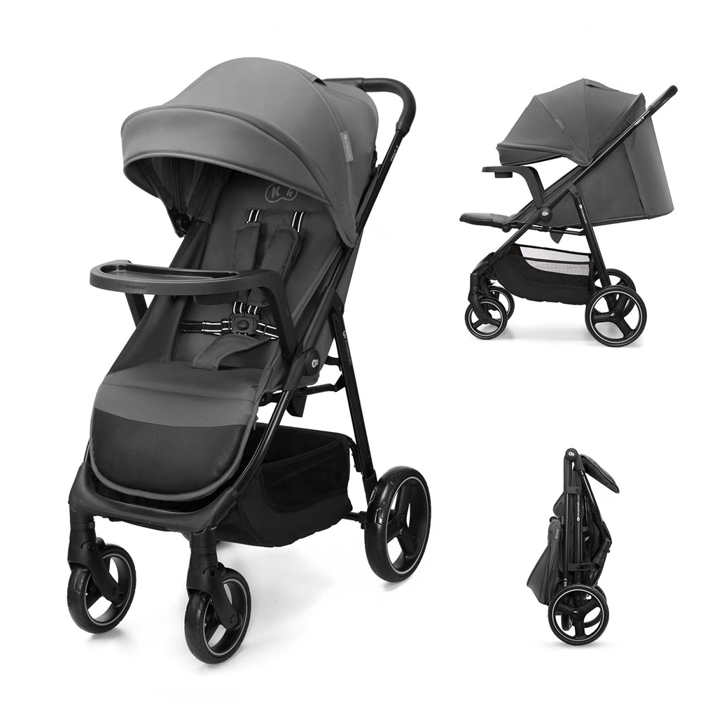 Kinderkraft Trig 3 Tray sport babakocsi tálcával, Granite Grey