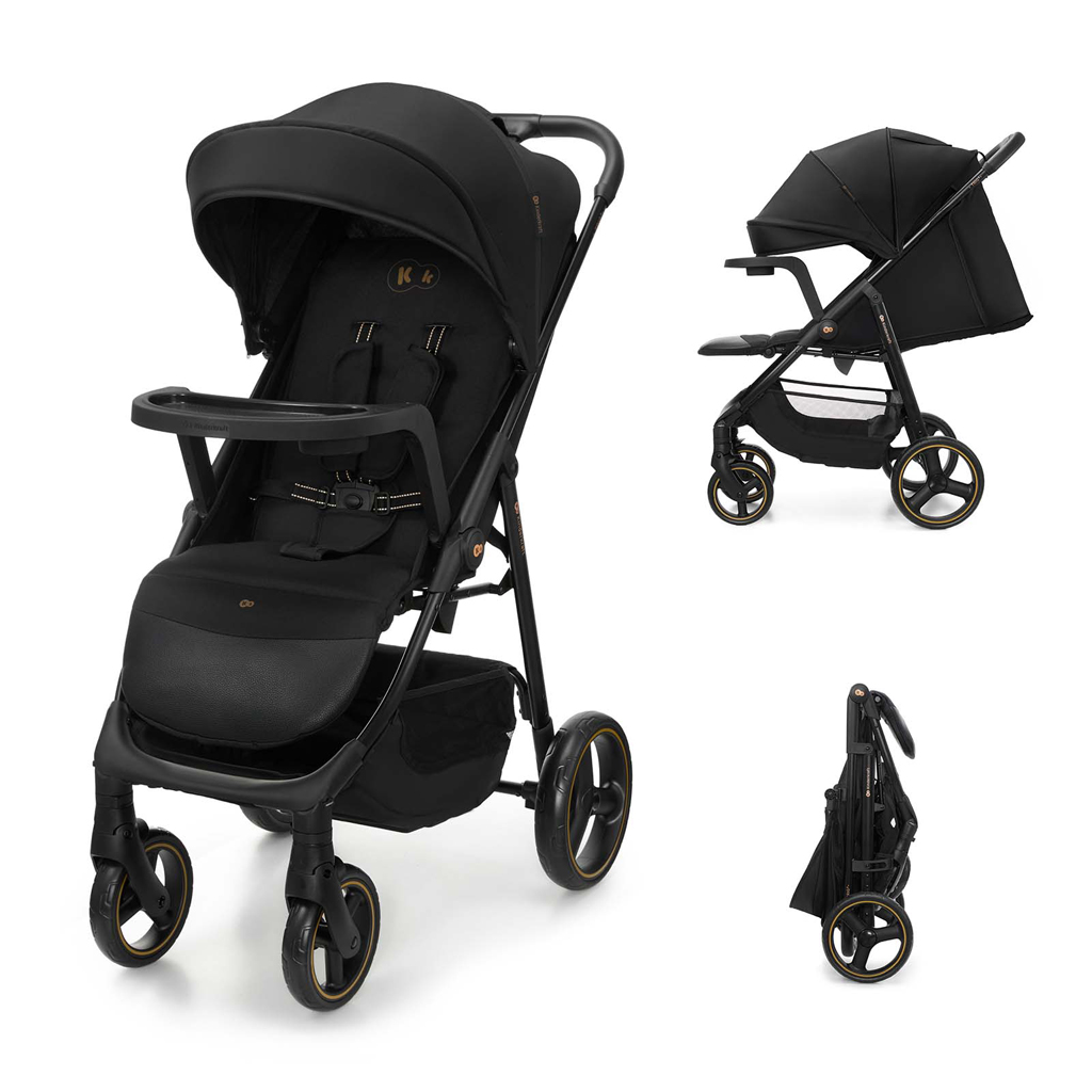 Kinderkraft Trig 3 Tray sport babakocsi tálcával, Onyx Black