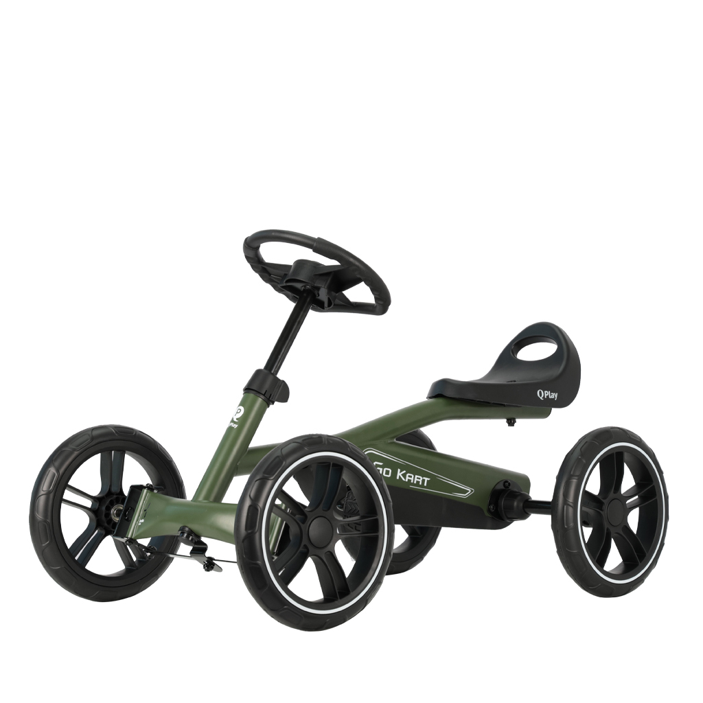 QPlay Go Kart pedálos gokart 3 éves kortól, Army Green