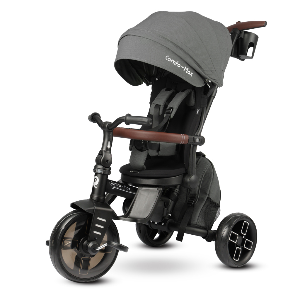 QPlay Comfo Max 8 az 1-ben tricikli, 10-72 hónapos korig, Grey