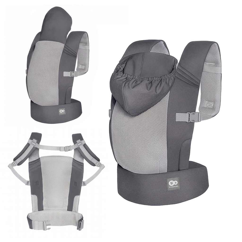 Kinderkraft CarryBee ergonomikus babahordozó, Szürke