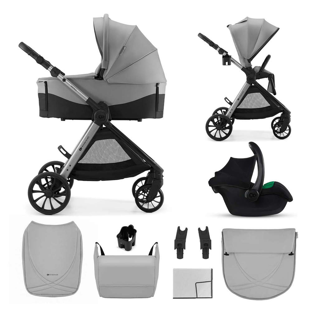 Kinderkraft Vesto 2 3in1 babakocsi szett, Grey
