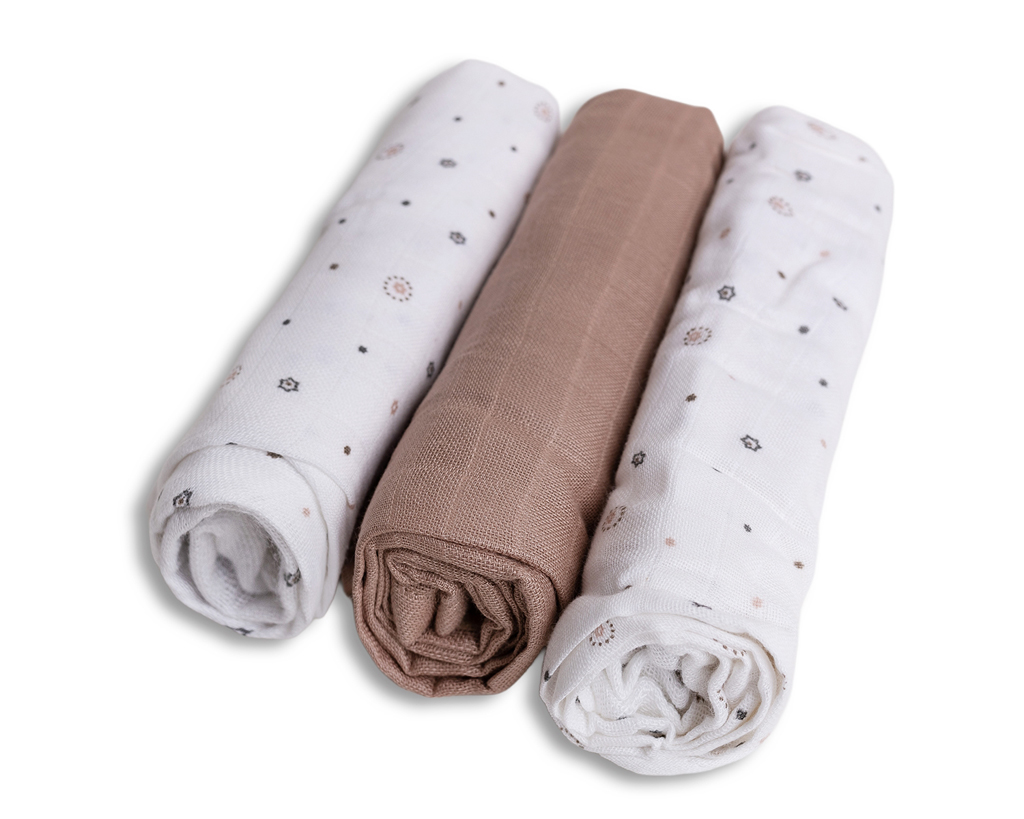 BABYMATEX Bambusz textilpelenka 70x70cm 3db, Csillagok