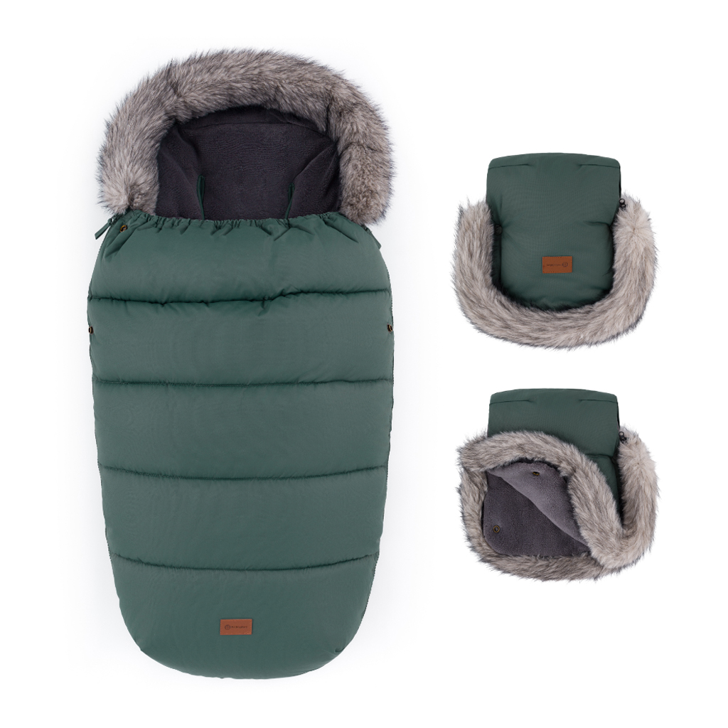 Petite&Mars Comfy 4in1 bundazsák + Furry kézmelegítő babakocsira, Veritable Khaki