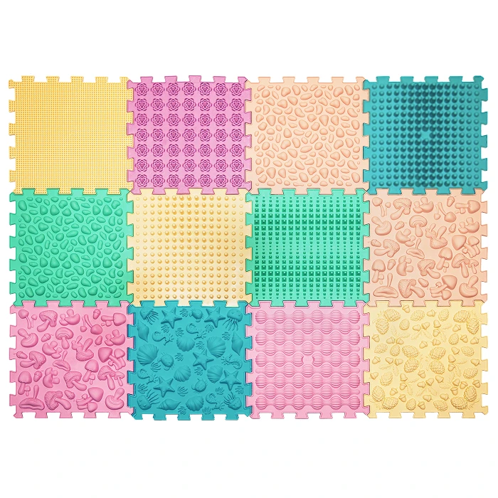 ORTEK Puzzle Szenzoros szőnyeg 12db, Pasztell Mix