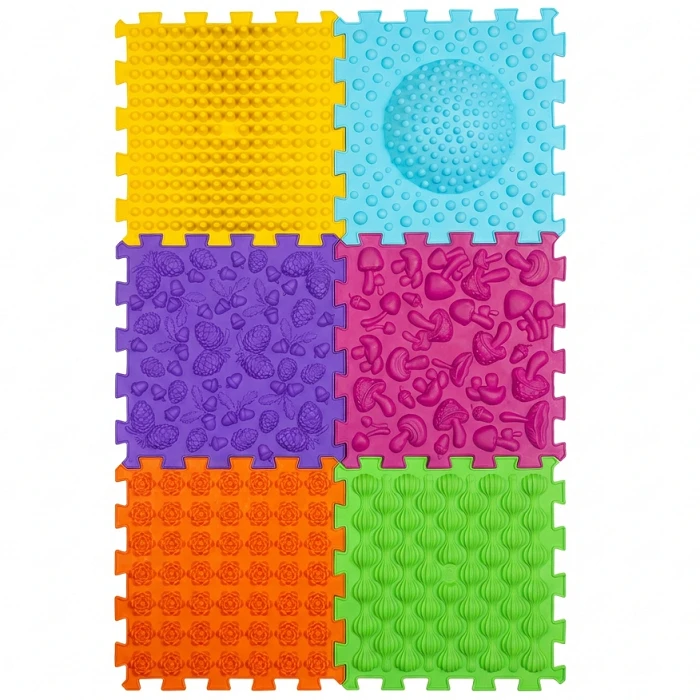 ORTEK Puzzle Szenzoros szőnyeg 6db, ÚJ Mix