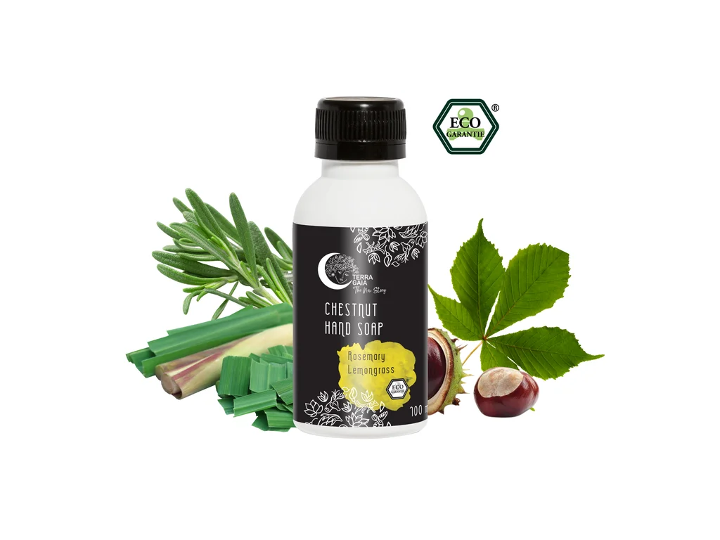 Terra Gaia Gesztenye folyékony szappan, Rozmaring és Citromfű, 100ml