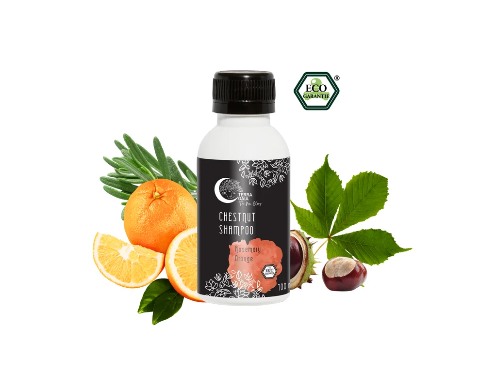 Terra Gaia Gesztenye Sampon Rozmaringgal és Naranccsal, 100ml