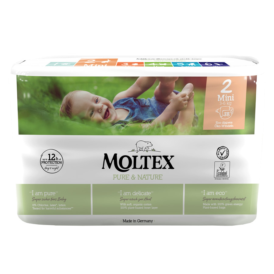 MOLTEX Pure&Nature öko pelenka 2, mini (3-6 kg), 38 db