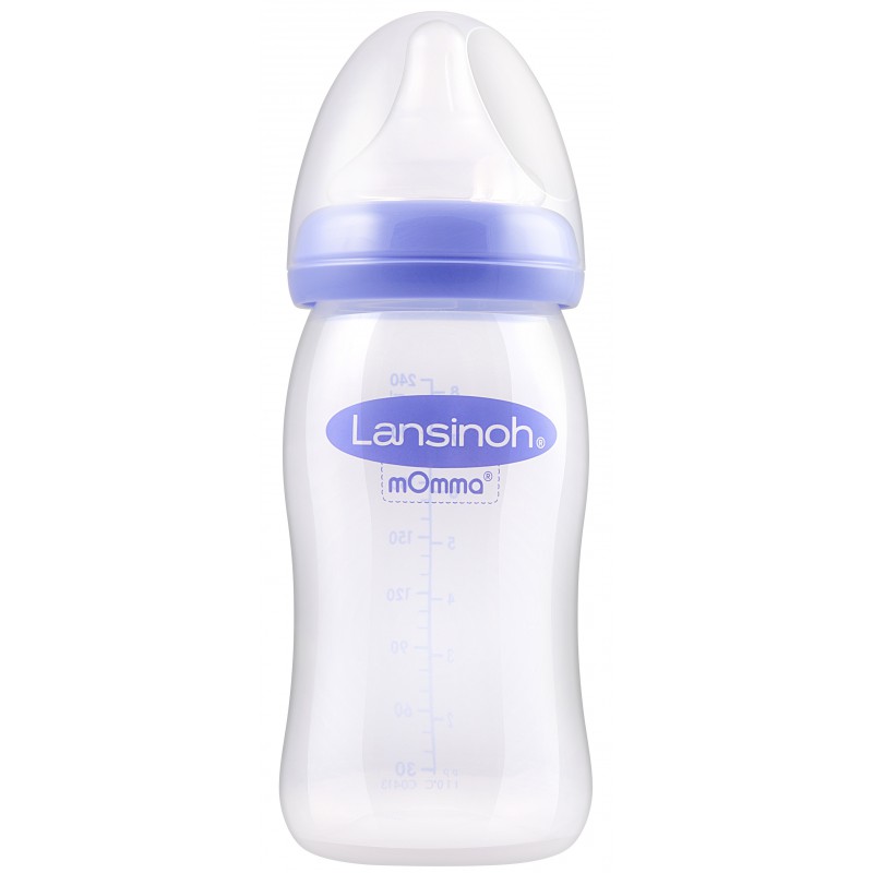 Lansinoh cumisüveg NaturalWave® természetes hullámvonalú etetőcumival, 240 ml