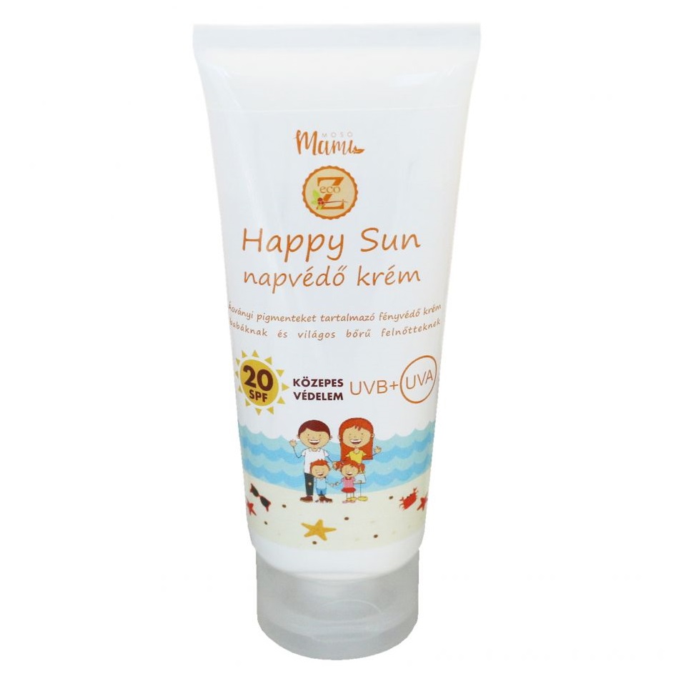 Eco-Z Happy Sun gyerek és családi napvédő krém SPF20, 100ml