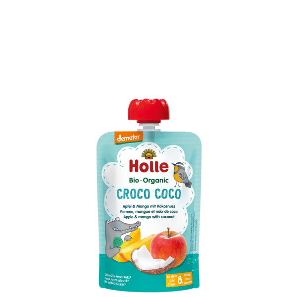 Holle Croco Coco BIO tasak, alma-mangó-kókusz, 100g