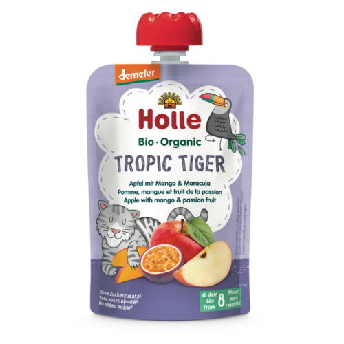 Holle Tropic Tiger BIO tasak, alma-mangó-maracuja, 100g