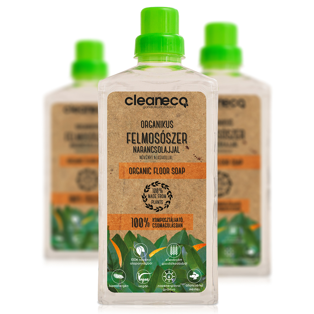 Cleaneco Organikus felmosószer, Narancsolajjal, komposztálható csomagolásban, 1L