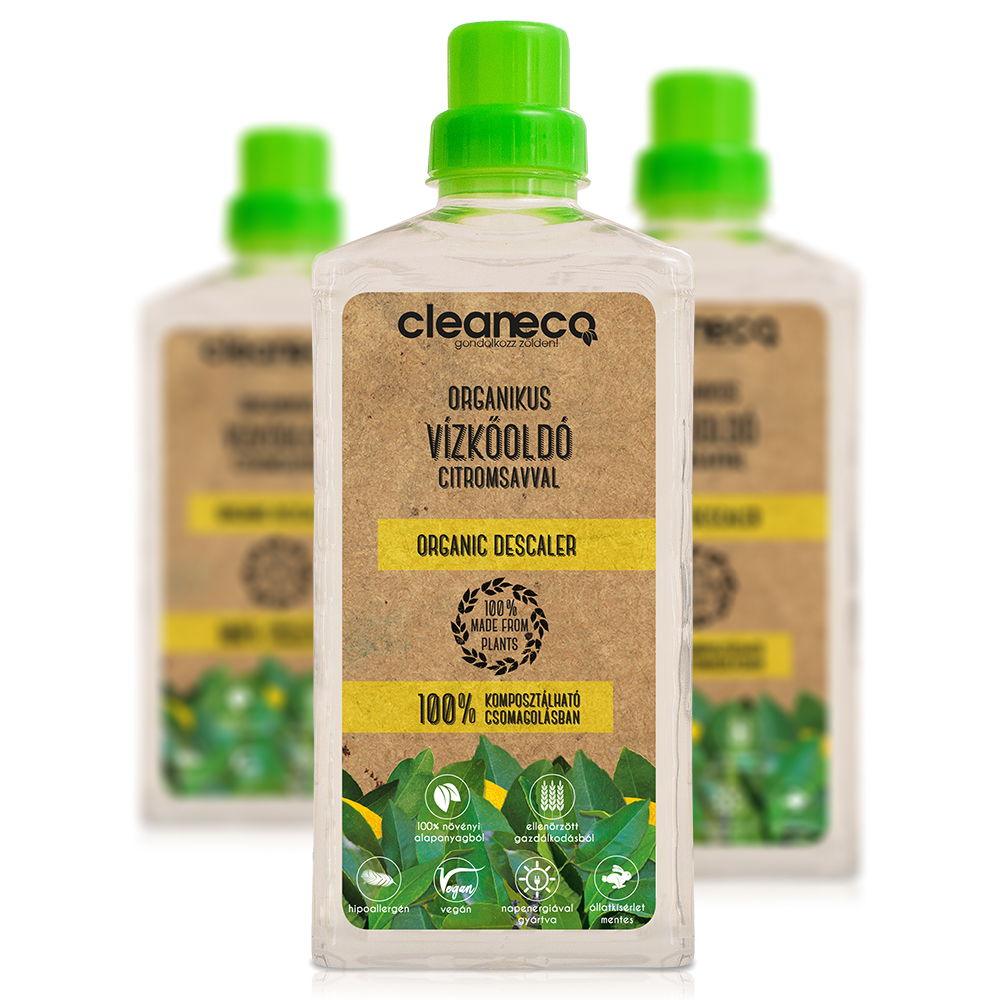 Cleaneco Organikus vízkőoldó citromsavval komposztálható csomagolásban, 1L