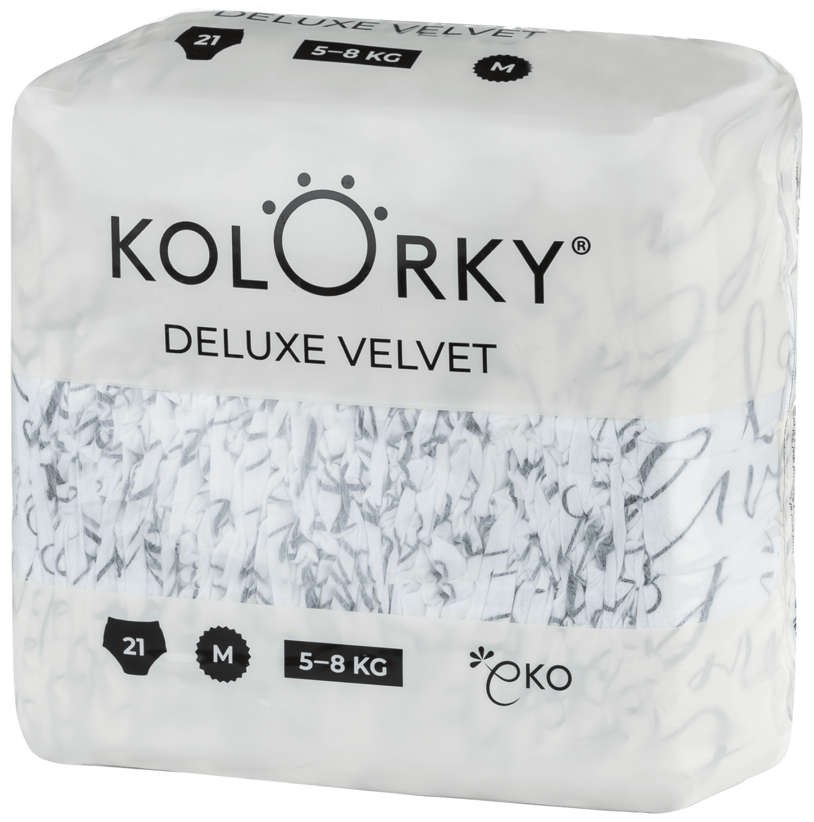 Kolorky Velvet Deluxe Love Live Laugh öko pelenka, M (5-8kg), 21db