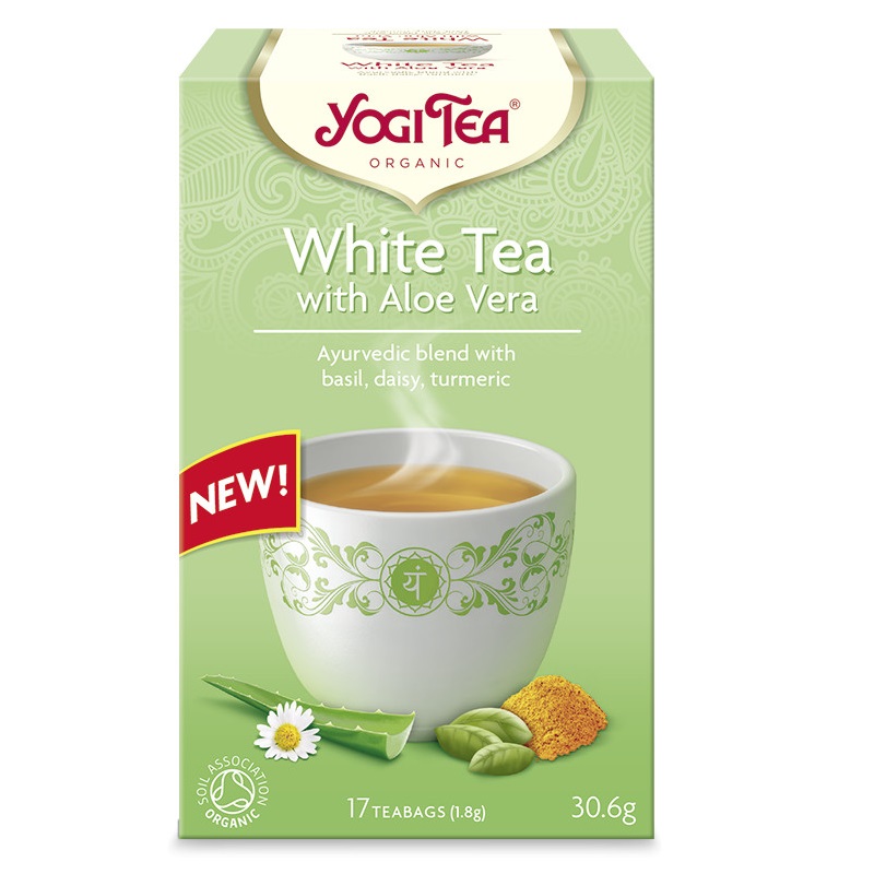 Yogi Tea Bio Fehér tea aloe verával, 17db filter