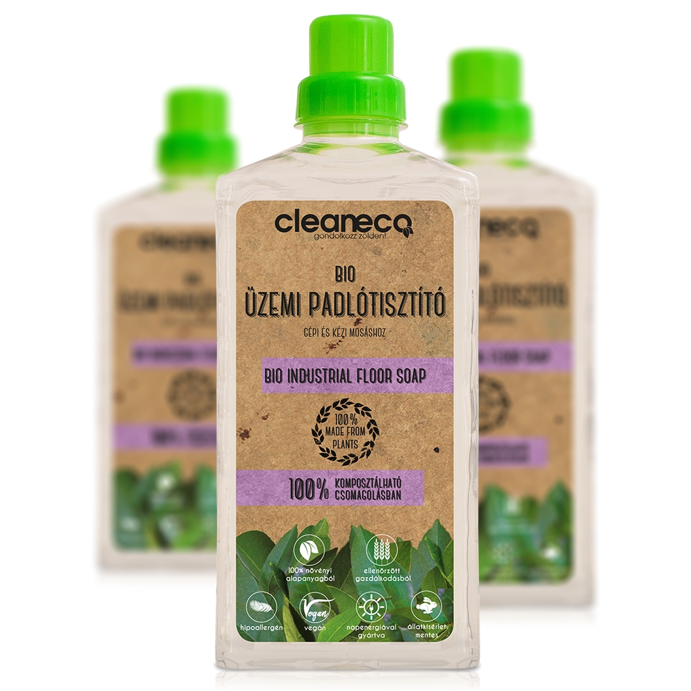 Cleaneco Bio Üzemi Padlótisztító komposztálható csomagolásban, 1liter