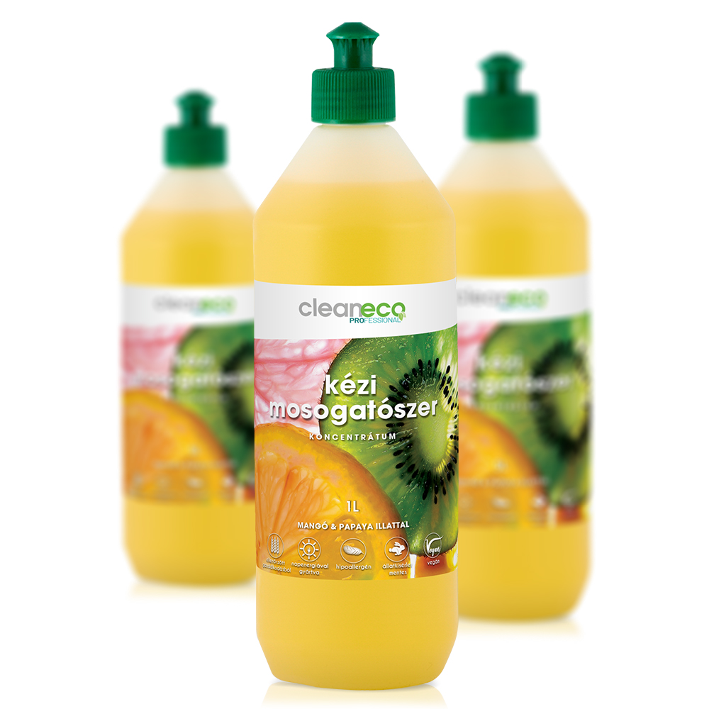 Cleaneco Kézi Mosogatószer koncentrátum, mangó&papaya illattal, 1liter