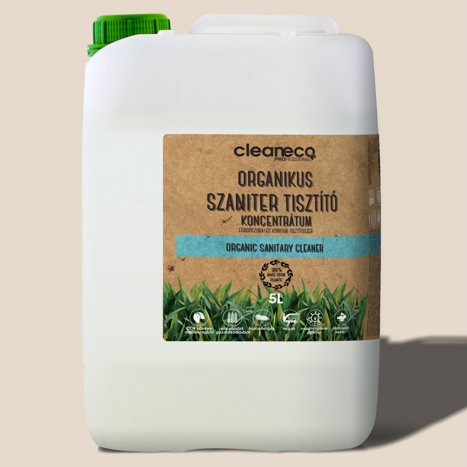 Cleaneco Organikus szaniter-,  fürdő- és konyhatisztító XXL, 5liter