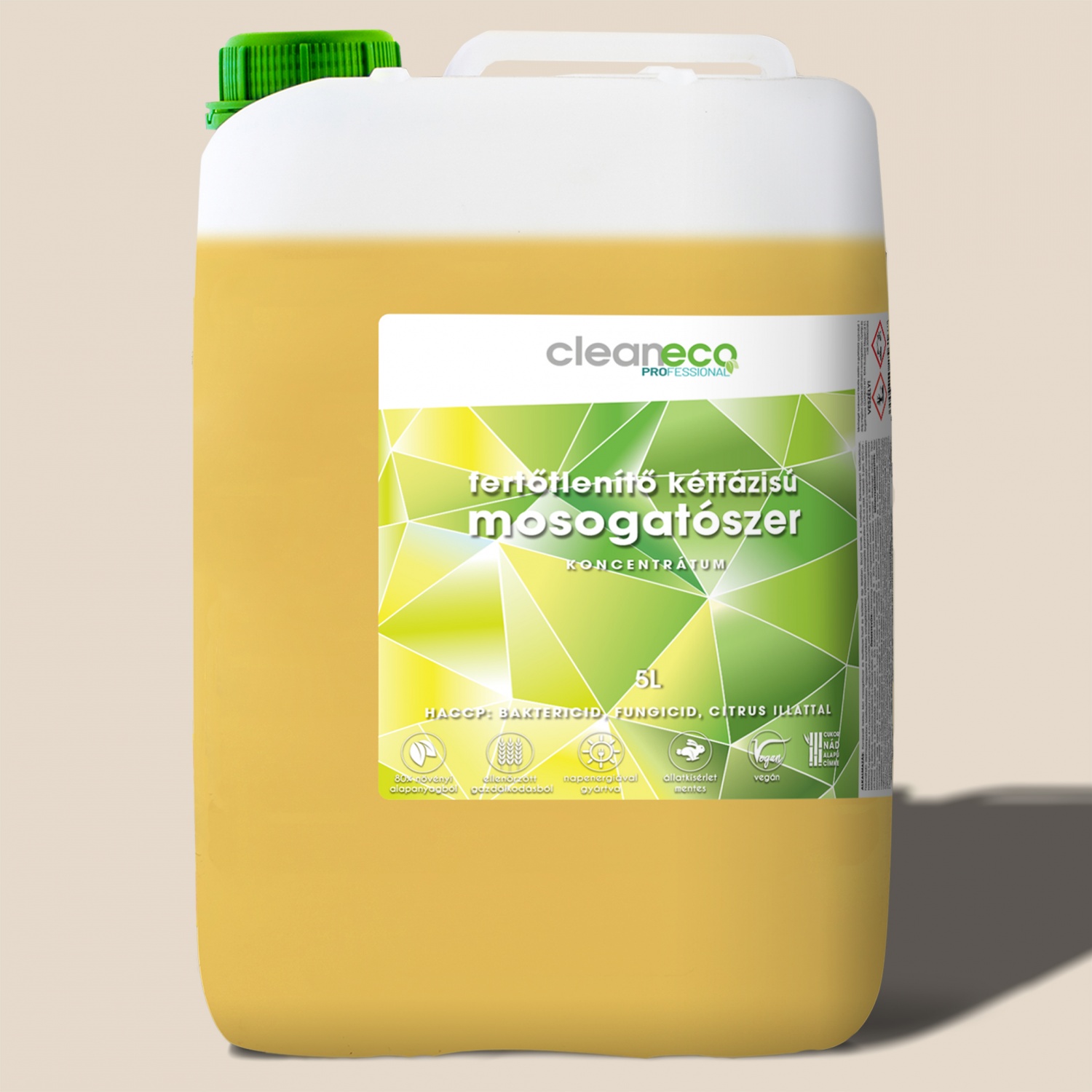 Cleaneco Fertőtlenítő kétfázisú mosogatószer XXL, 5liter