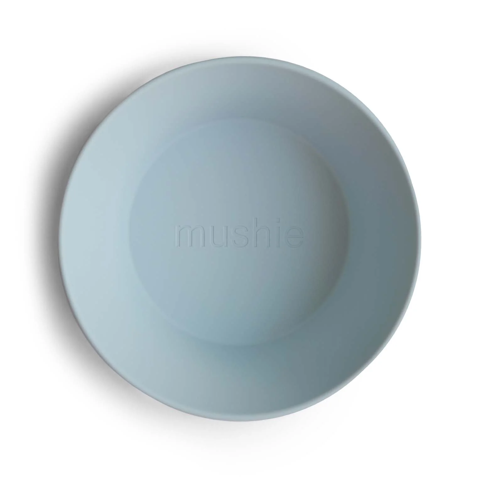 Mushie BPA-mentes műanyag kerek mélytányér - világoskék