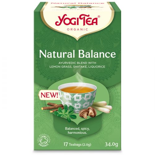 Yogi Tea Bio Természetes egyensúly tea shiitake gombával, 17db filter