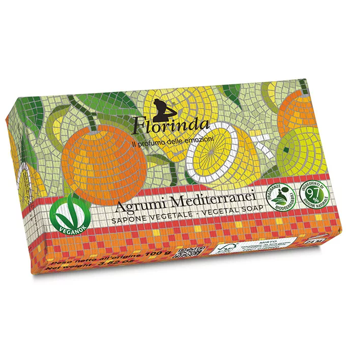 Florinda növényi szappan - Mozaik - Mediterrán citrus 100g
