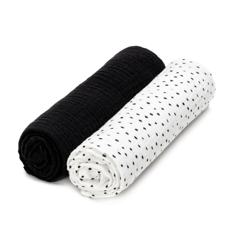 T-tomi prémium minőségű BIO muszlin textil pelenka, Pöttyök, 2db