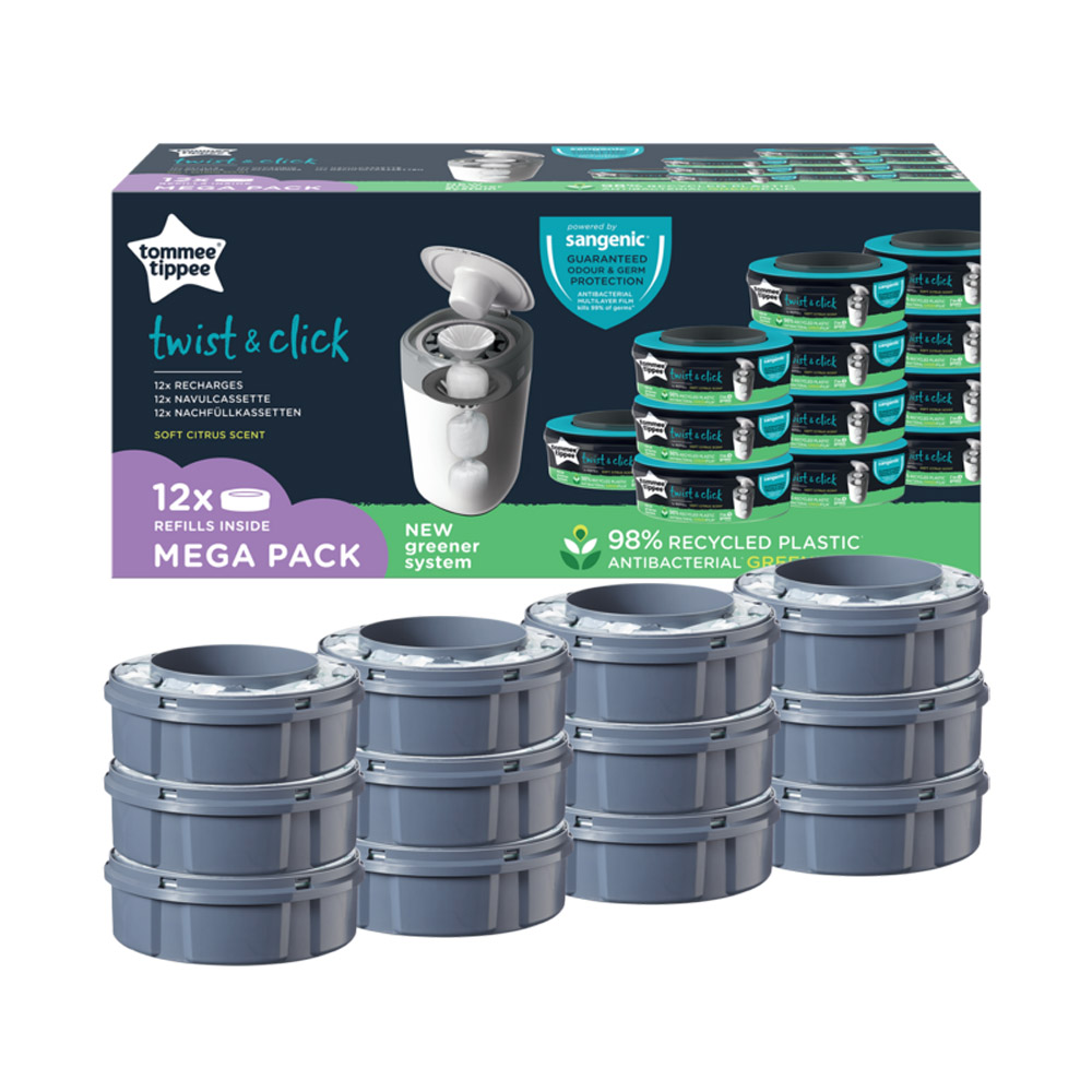 Tommee Tippee pelenkacsomagoló utántöltő - Twist and Click és Sangenic TEC 12db