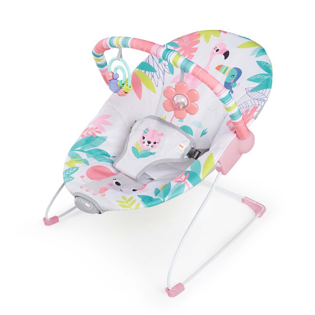 Bright Starts Flamingo Vibes Rezgő pihenőszék 0hó+, 9kg-ig