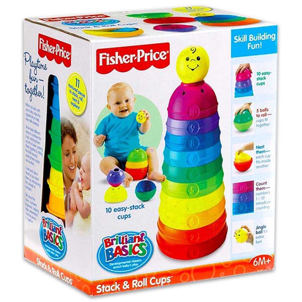 Fisher Price színes csészepiramis