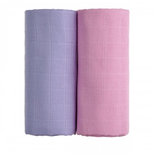 T-tomi Exclusive Collection luxus tetra textil fürdőlepedő, rózsaszín+lila, 2db