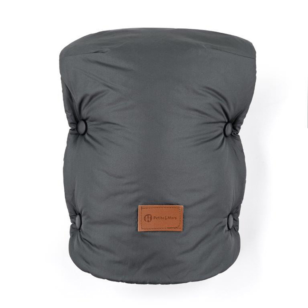 Petite&Mars Téli szett Jibot 3in1 bundazsák + Jasie kézmelegítő, Charcoal Grey