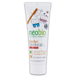 Neobio Fluoridmentes Gyermek fogkrém bio alma- és papaya kivonattal, 50ml
