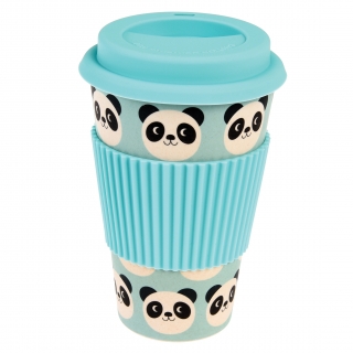 Rex London bambusz pohár tetővel, 400ml, Panda