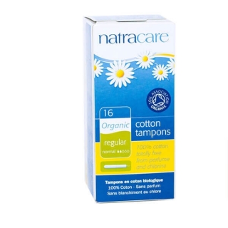 Natracare Bio pamut tampon aplikátorral, biológiailag lebomló, normál, 16db