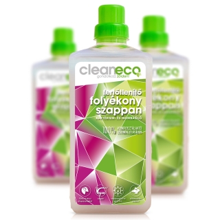 Cleaneco Fertőtlenítő folyékony szappan komposztálható csomagolásban, 1L