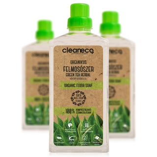 Cleaneco Organikus felmosószer, Green tea herbal illat, komposztálható csom., 1L
