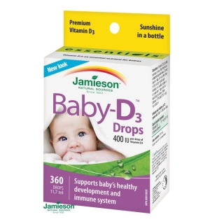 Jamieson Baby-D 400IU D3-vitamin étrendkiegészítő cseppek, 11,7ml