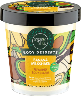 Organic Shop Regeneráló testápoló "Banán shake", 450ml