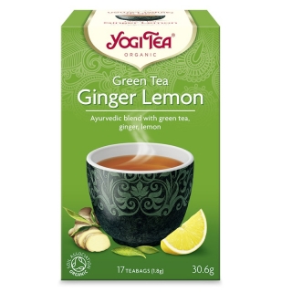 Yogi Tea Bio Zöld tea gyömbérrel és citrommal, 17db filter