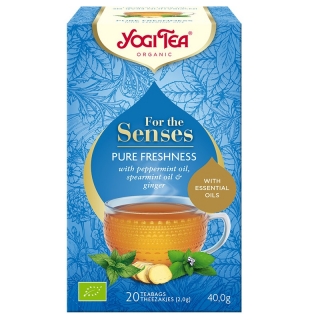 Yogi Tea Bio tea az érzékeknek, Tiszta frissesség, 20db filter