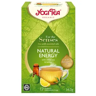Yogi Tea Bio tea az érzékeknek, Természetes energia, 17db filter