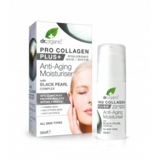 Dr. Organic Pro Collagen Anti-Aging hidratáló arckrém fekete gyönggyel, 50ml