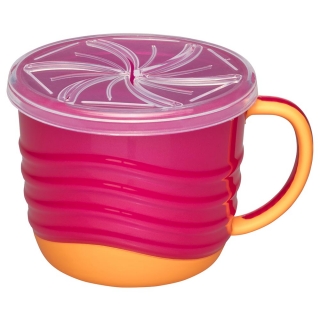 NIP 2in1 Snack box és ivópohár tetővel, pink, 250ml